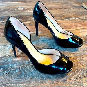 Jessica Simpson Jaselle open toed heel EUC